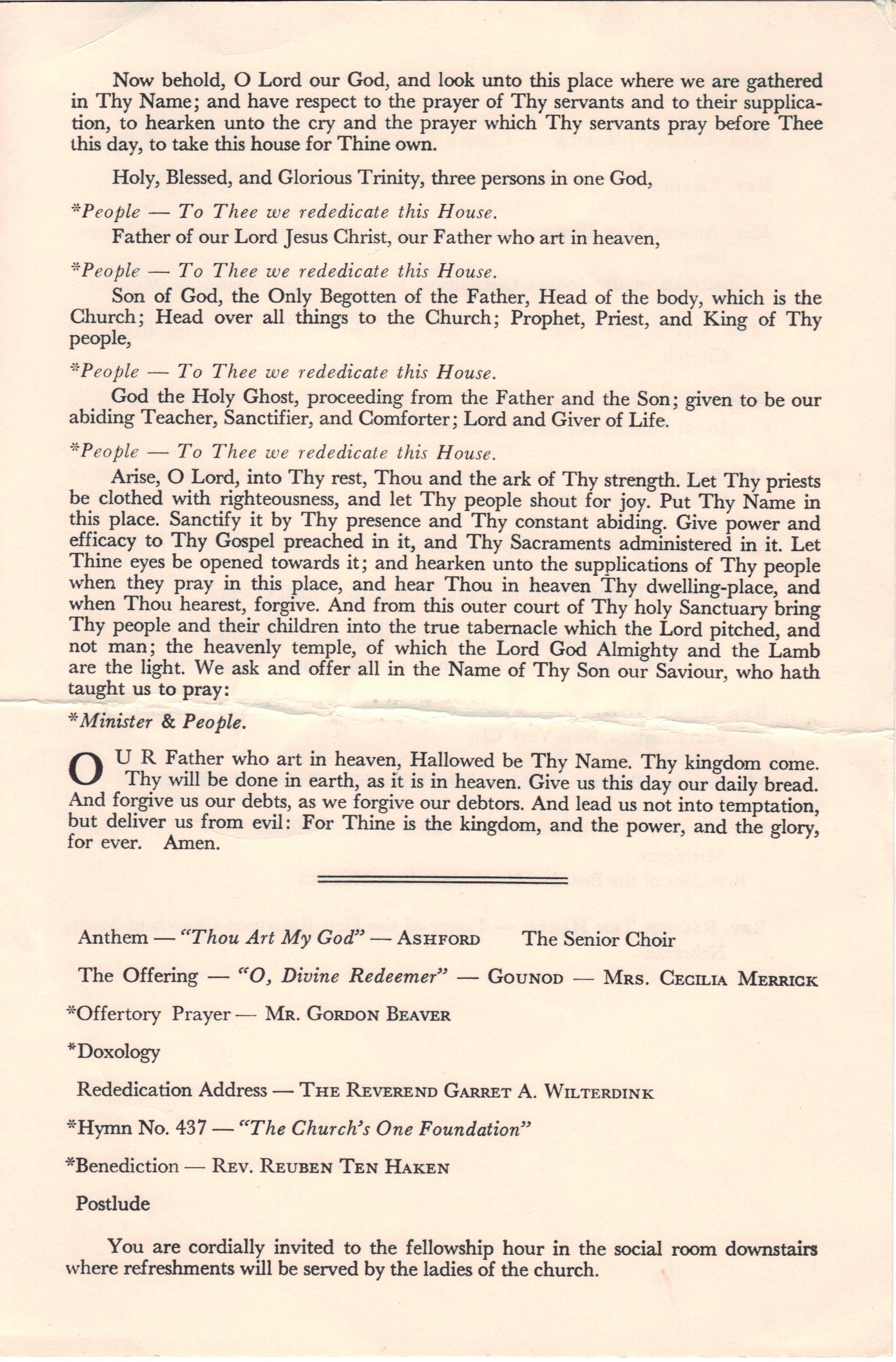 1966: Rededication bulletin (3)